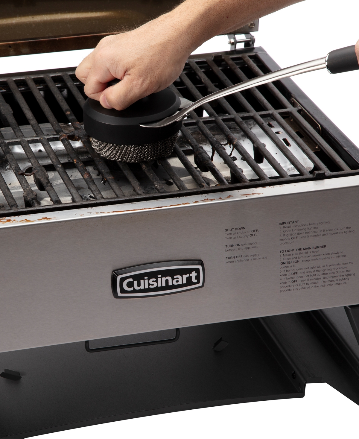 Cuisinart 3-in-1 Stainless Steel Chainmail Grill Cleaner In No Color