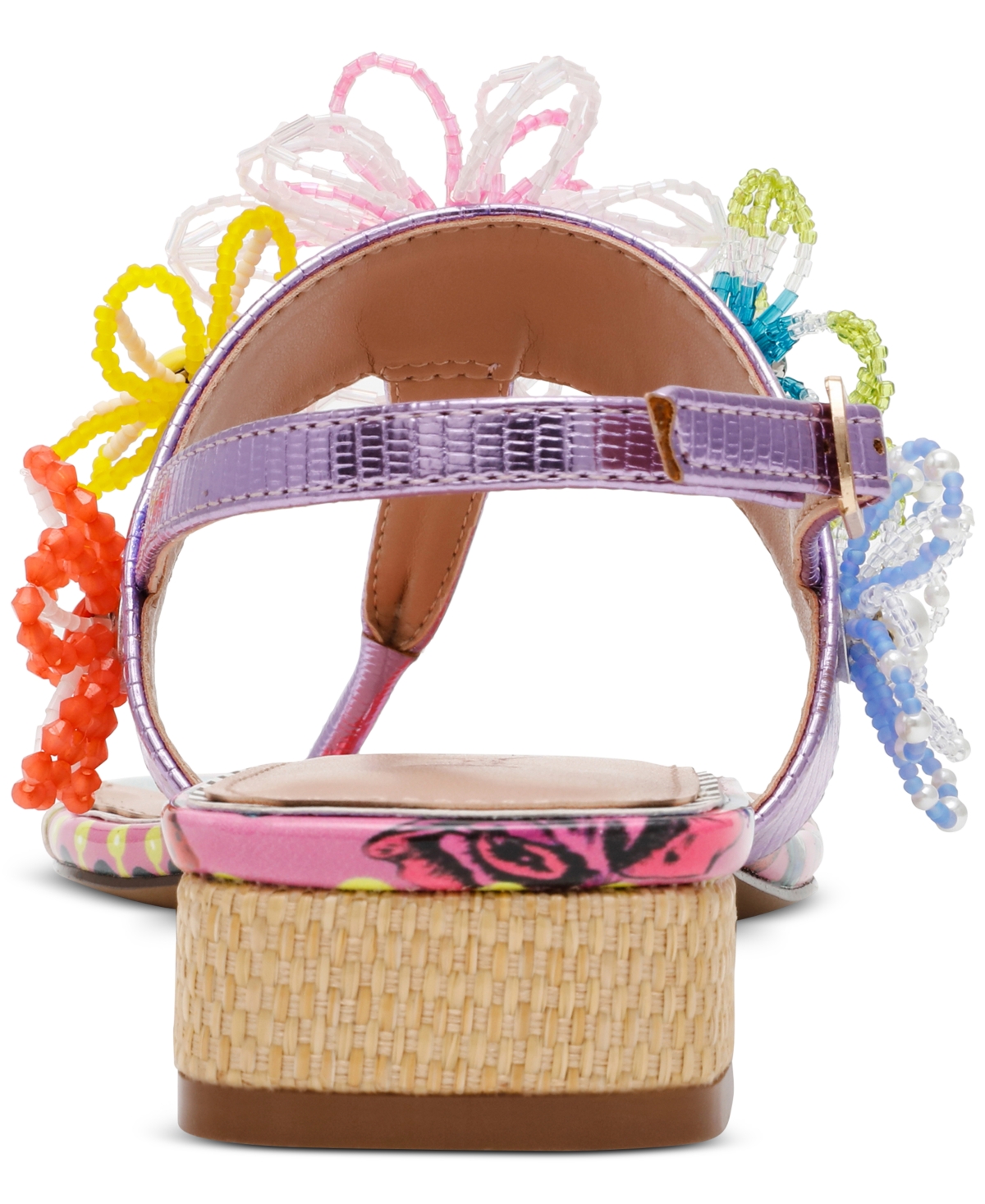 Shop Betsey Johnson Women's Jaydda Thong Slingback Sandals In Berry Multi