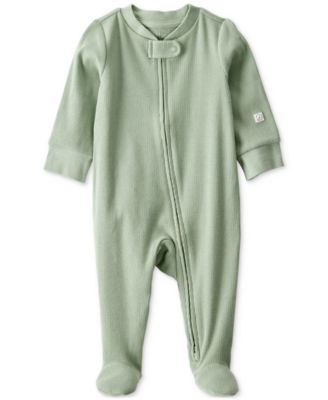 Carter's - Baby Neutral Organic Cotton Ribbed Footed Pajamas