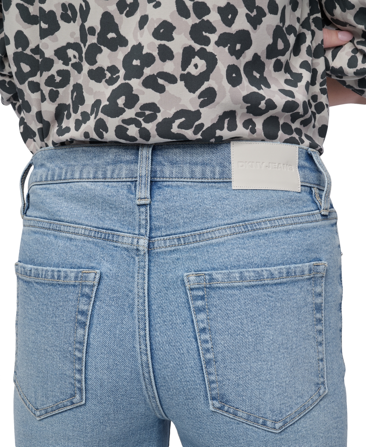 DKNY JEANS WOMEN'S HIGH-RISE RELEASED-HEM FLARE JEANS 
