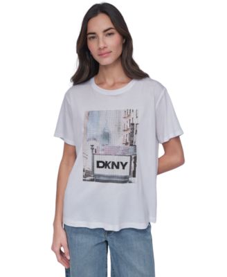 DKNY Jeans - Women's Embellished Subway T-Shirt