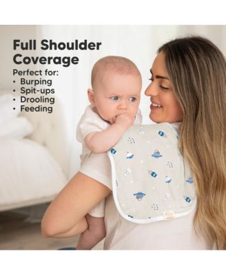 5pk Softe Muslin Burp Cloths for Baby Girls and Boys, Organic Burping Cloths for Babies, Baby Burp Clothes