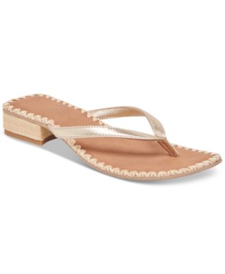 Women's Barty Whipstitch Thong Low Heel Sandals