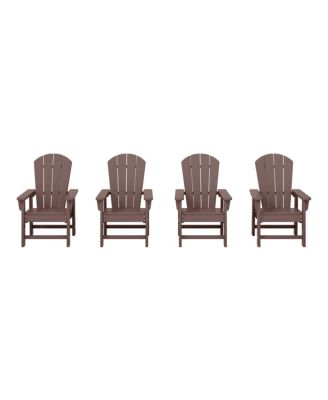 Kids Outdoor Adirondack Plastic Patio Chair Set of 4