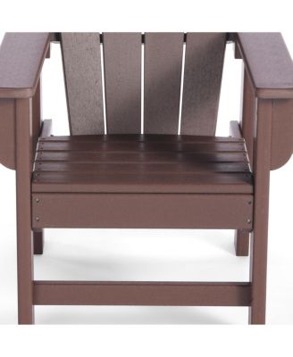 Kids Outdoor Adirondack Plastic Patio Chair (Set of 2)