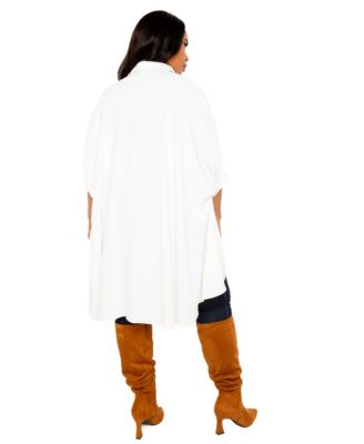 Women's Plus Size Flowy Hi-lo Blouse