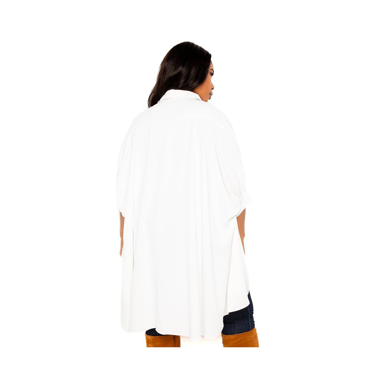 Shop Buxom Couture Women's Plus Size Flowy Hi-lo Blouse In White