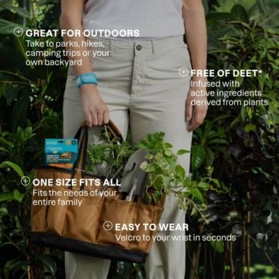 Mosquito Repellent Refillable Wristbands - 4PK & 8 Refills