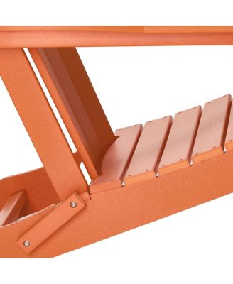 5-Piece HDPE Folding Adirondack Chair Outdoor Patio Conversation Set