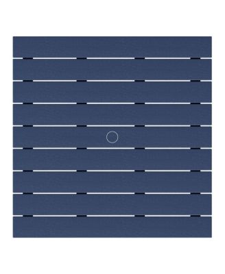 Kids 5-Piece HDPE Outdoor Square Patio Dining Table and Chairs Set