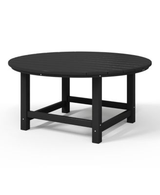 Low Outdoor HDPE Round Patio Coffee Table