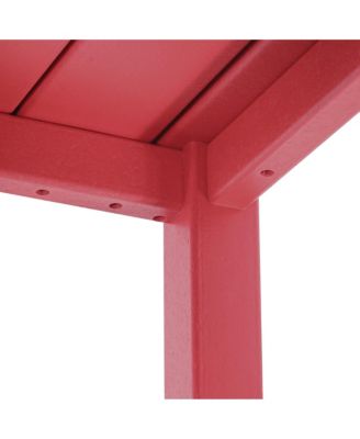 5-Piece HDPE Outdoor Square Patio Dining Table and Chairs Set