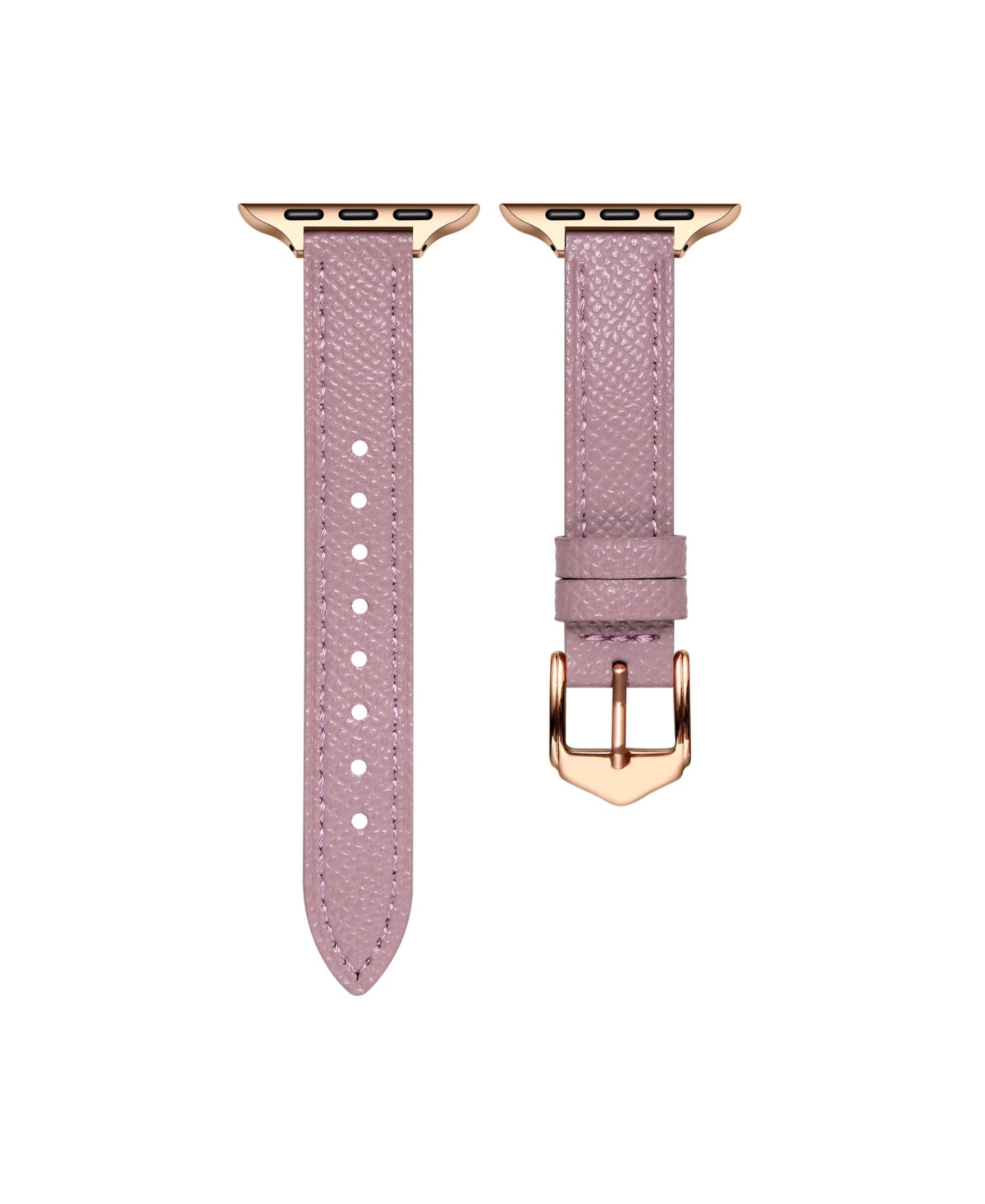 Posh Tech Cleo Skinny Leather Band For Apple Watch, Fits All Apple Watch Models In Pink