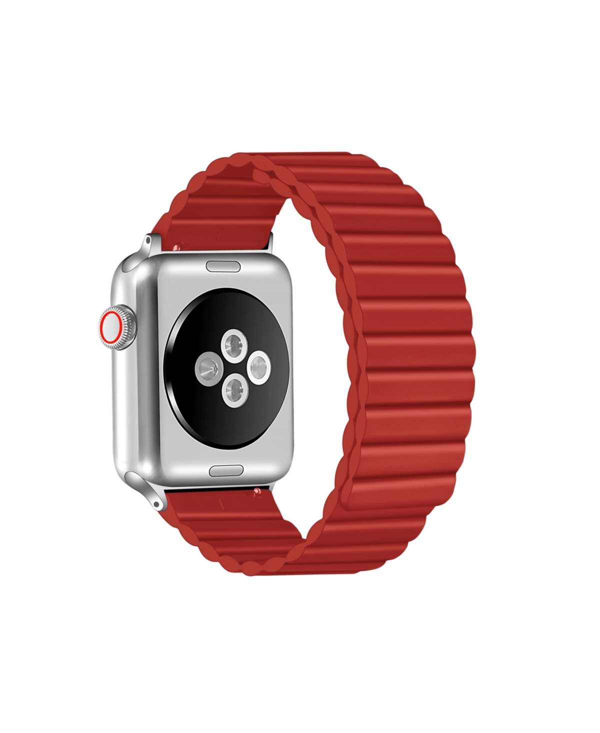 Posh Tech Magnetic Silicone Band For Apple Watch, Fits All Apple Watch Models In Red