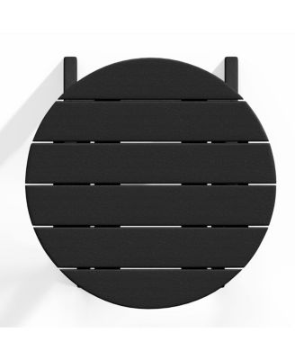 HDPE Outdoor 24.5 Inch Round Portable Folding Patio Dining Table