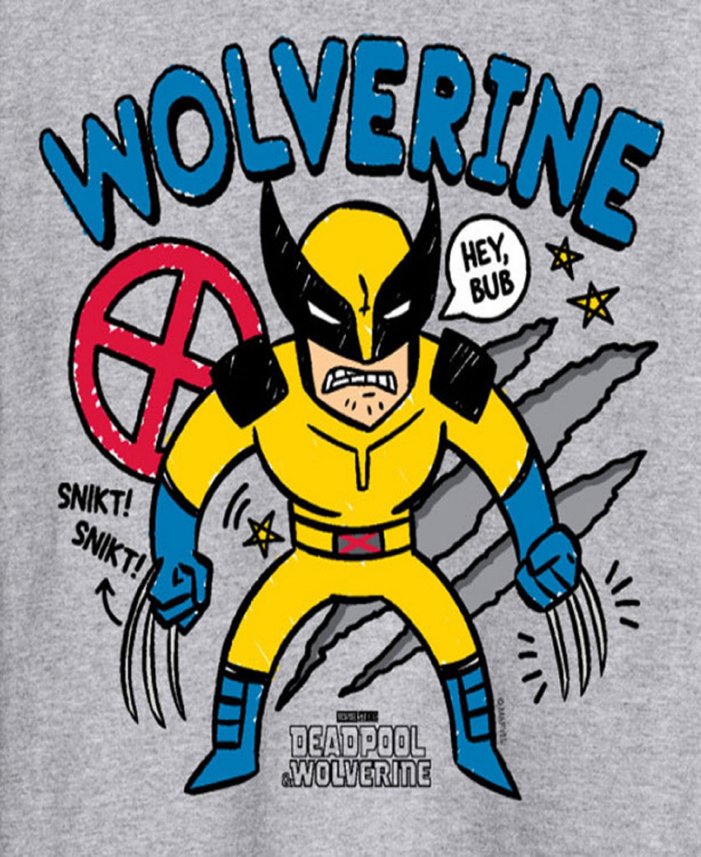 Мужская футболка AIRWAVES Deadpool Wolverine Long Sleeve, цвет: Серый — фото 3