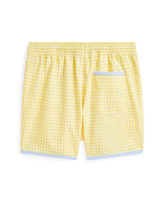 Big Boys Gingham Swim Trunk