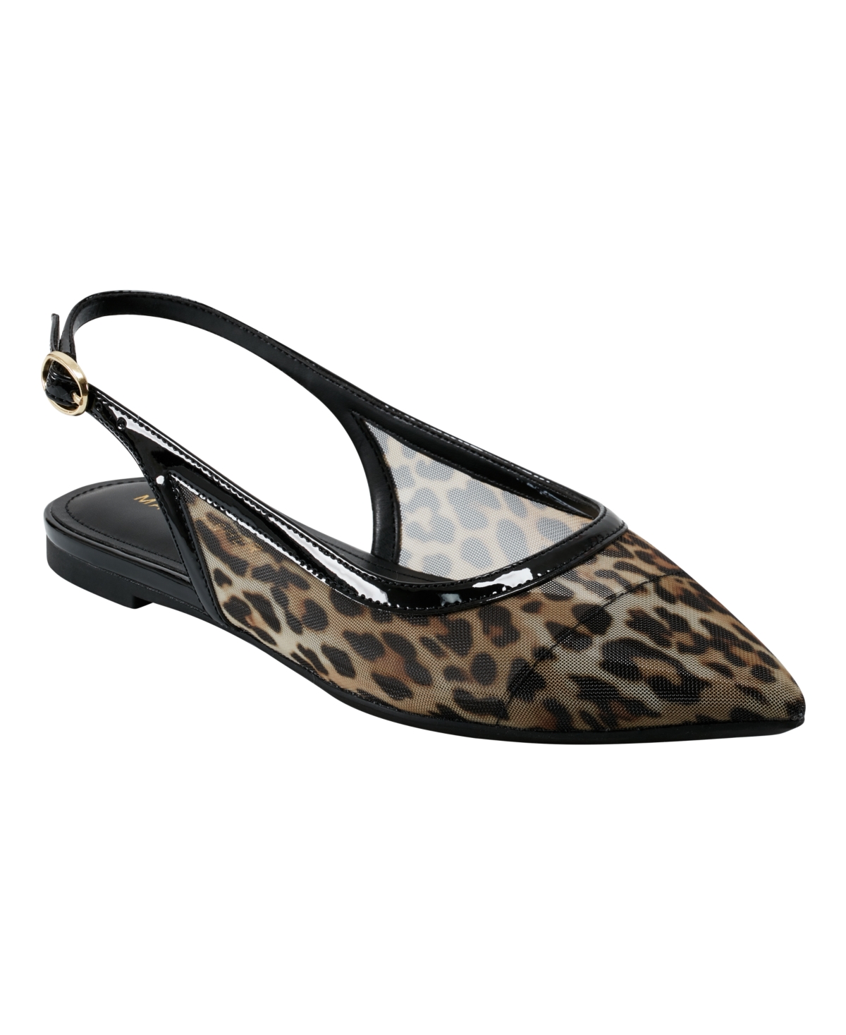 Women's Erisa Slingback Dress Flats - Leopard/Black