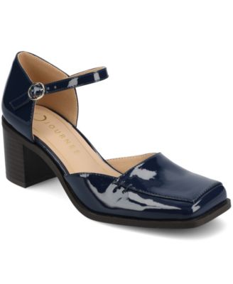 Women's Evangeline Block Heel Square Toe Pumps