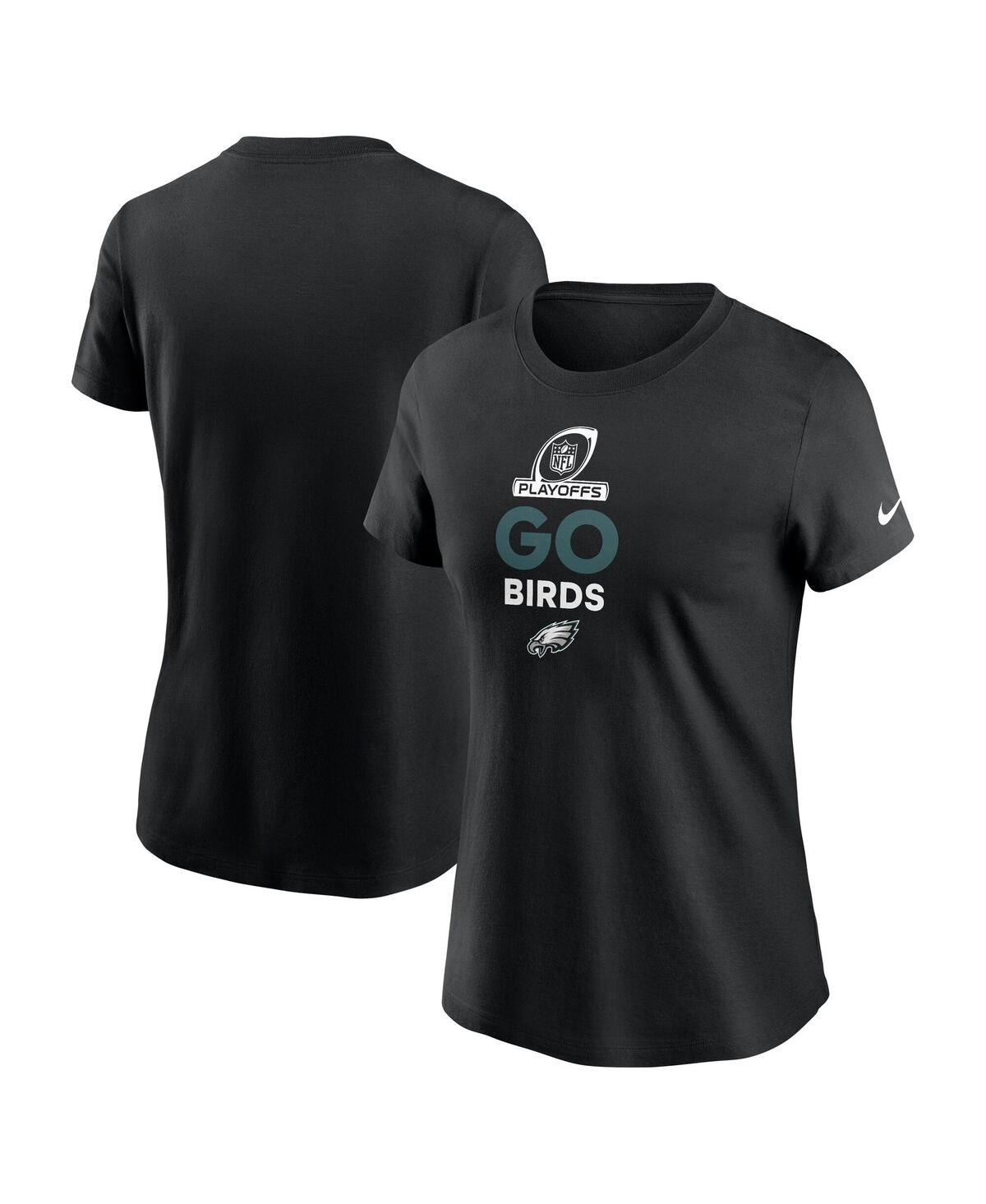 Nike Women's Black Philadelphia Eagles 2024 Nfl Playoffs T-shirt In Black