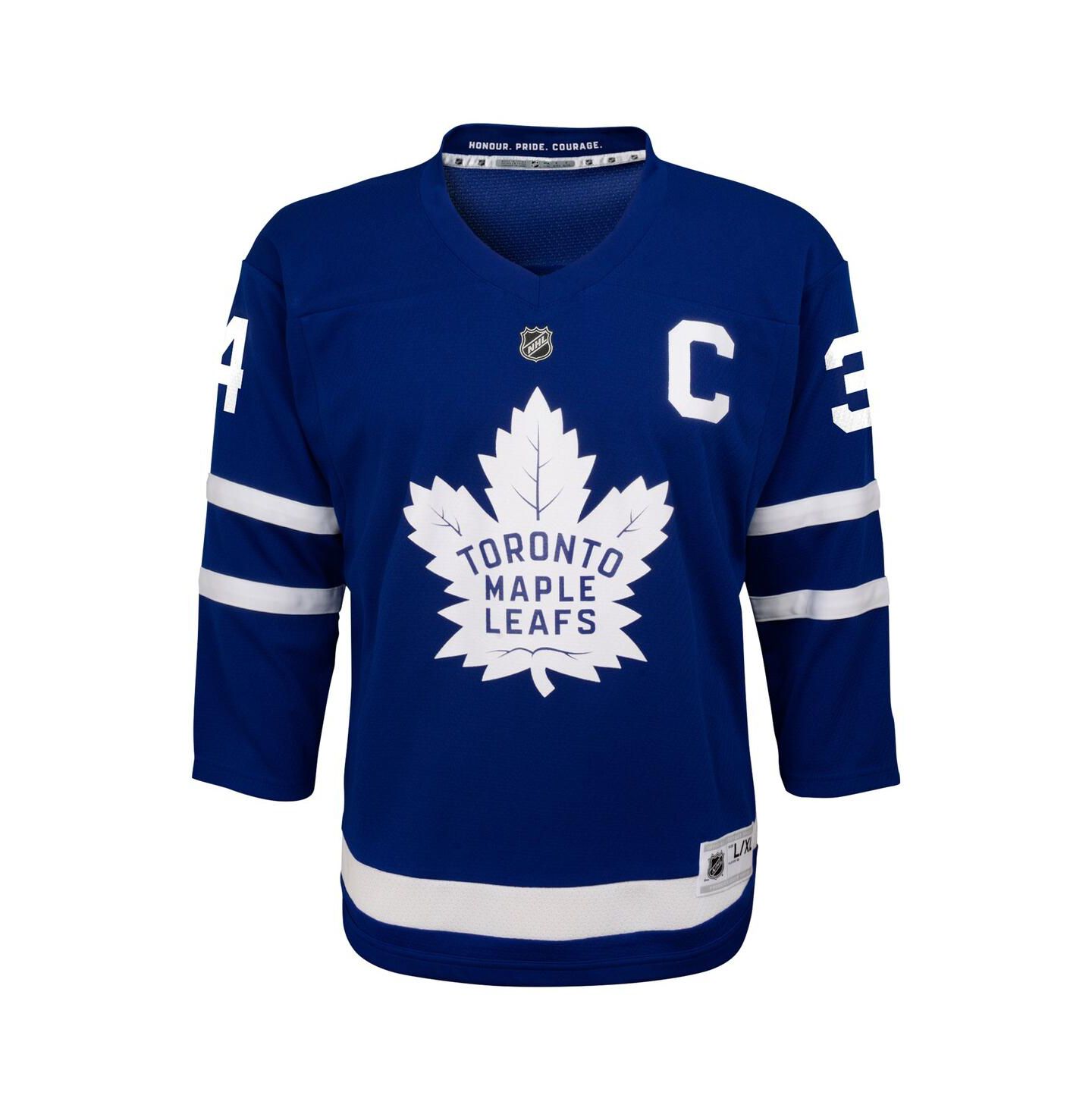 Детский топ Outerstuff Auston Matthews Blue Toronto Maple Leaf's Replica Player Jersey — фото 2