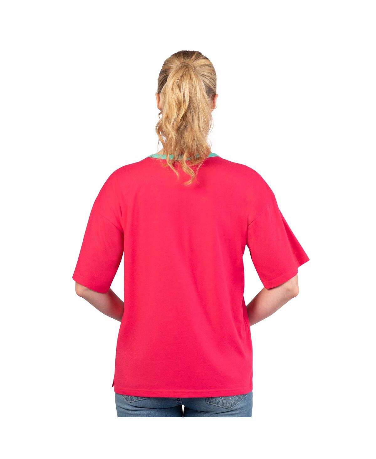 G-III 4HER BY CARL BANKS WOMEN'S RED SUPER BOWL LIX MVP OVERSIZED T-SHIRT 