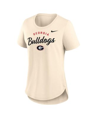 Women's Tan Georgia Bulldogs Script Logo Tri-Blend T-Shirt