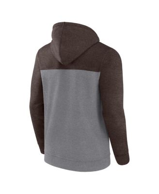 Men's Heather Gray Cleveland Browns Down and Distance Full-Zip Hoodie