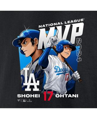 Men's Shohei Ohtani Black Los Angeles Dodgers 2024 National League MVP Fanatics Exclusive Anime T-Shirt