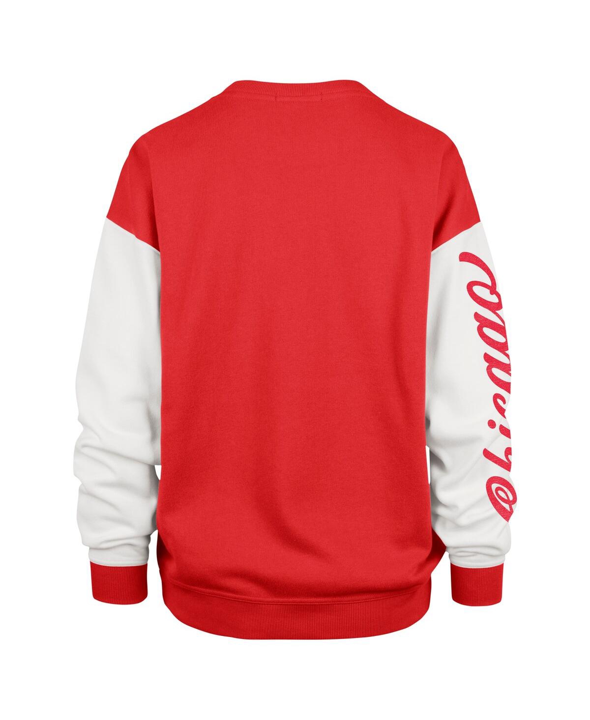 47 BRAND WOMEN'S RED CHICAGO BULLS RISE ANDIE OVERSIZED PULLOVER SWEATSHIRT 