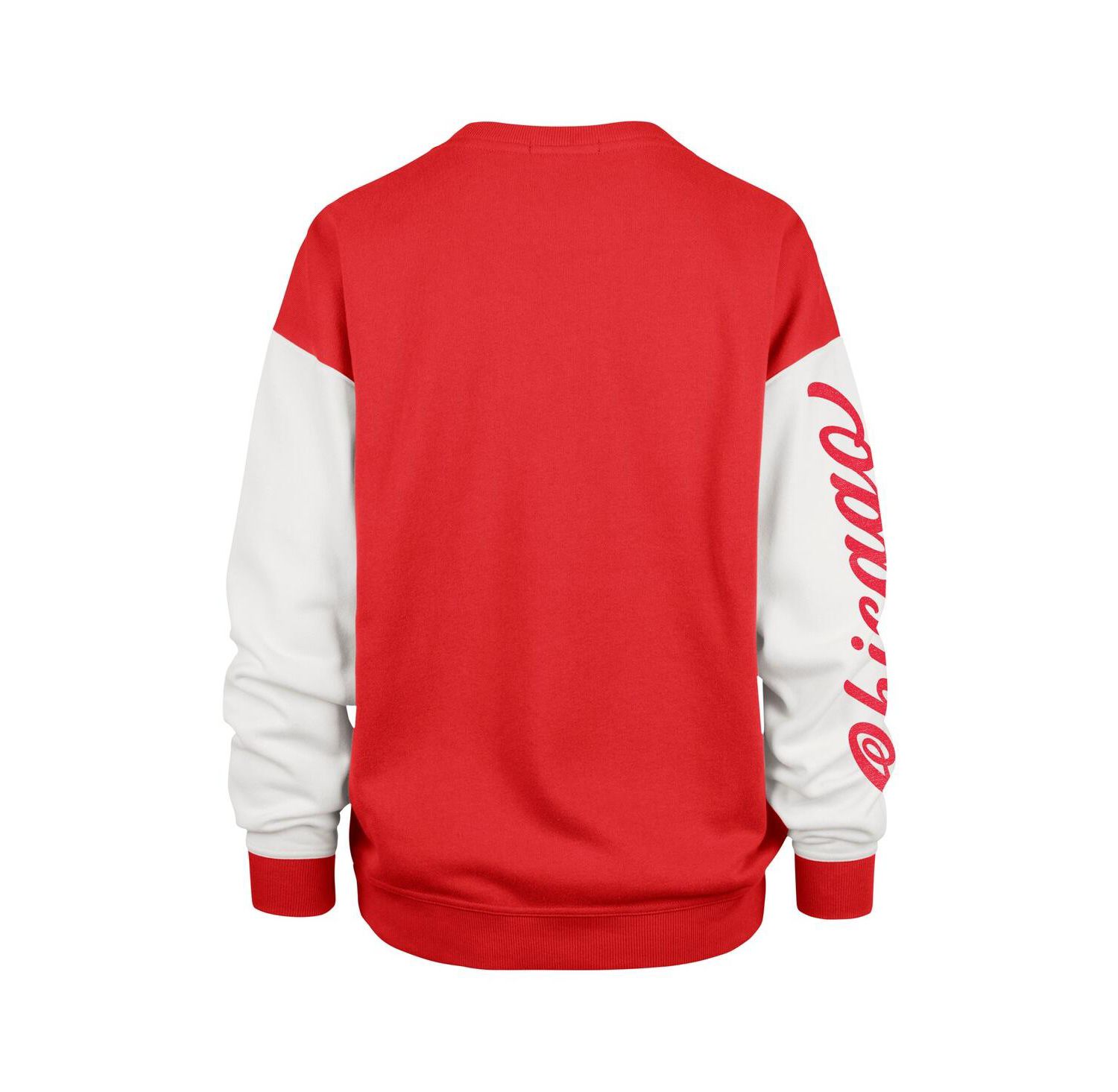 Women's Red Chicago Bulls Rise Andie Oversized Pullover Sweatshirt