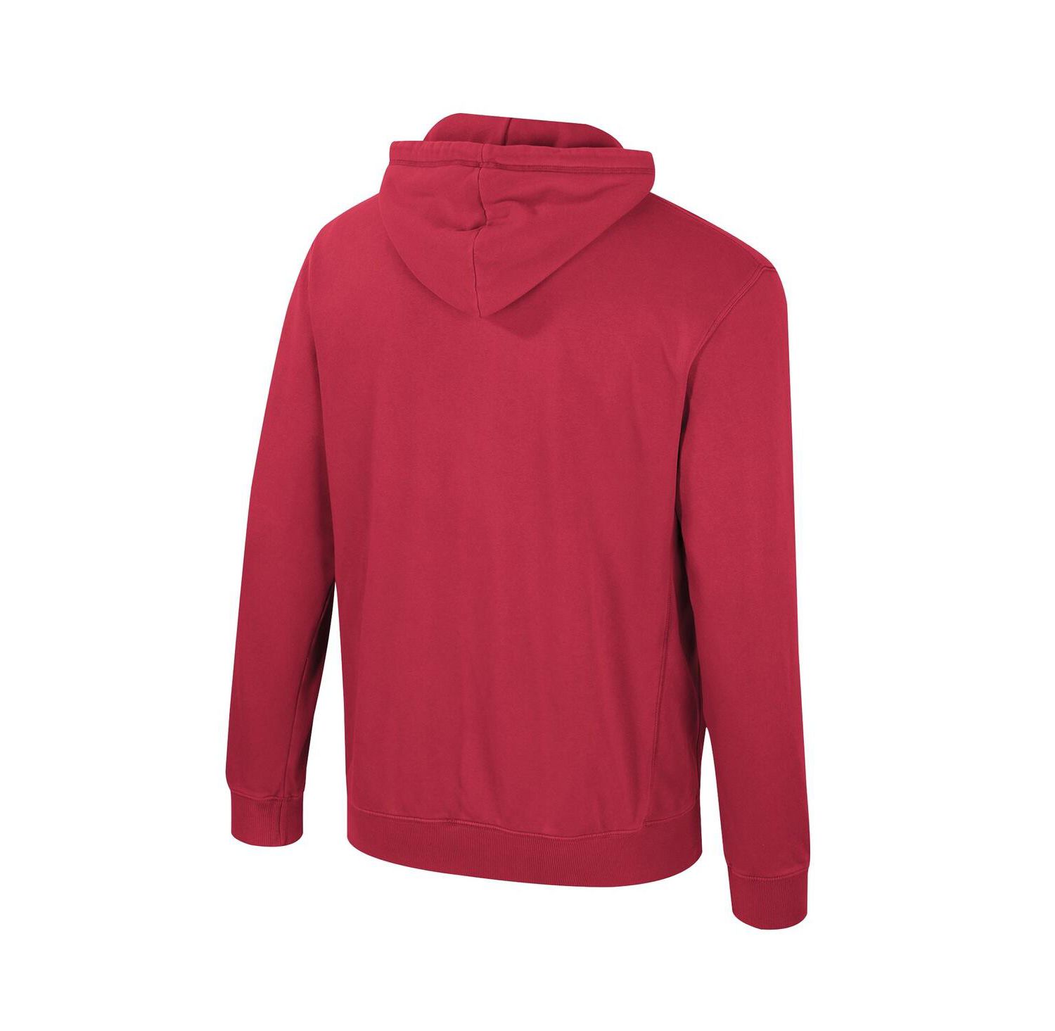 Men's Crimson Oklahoma Sooners Big & Tall Cap E-Tan Pullover Hoodie