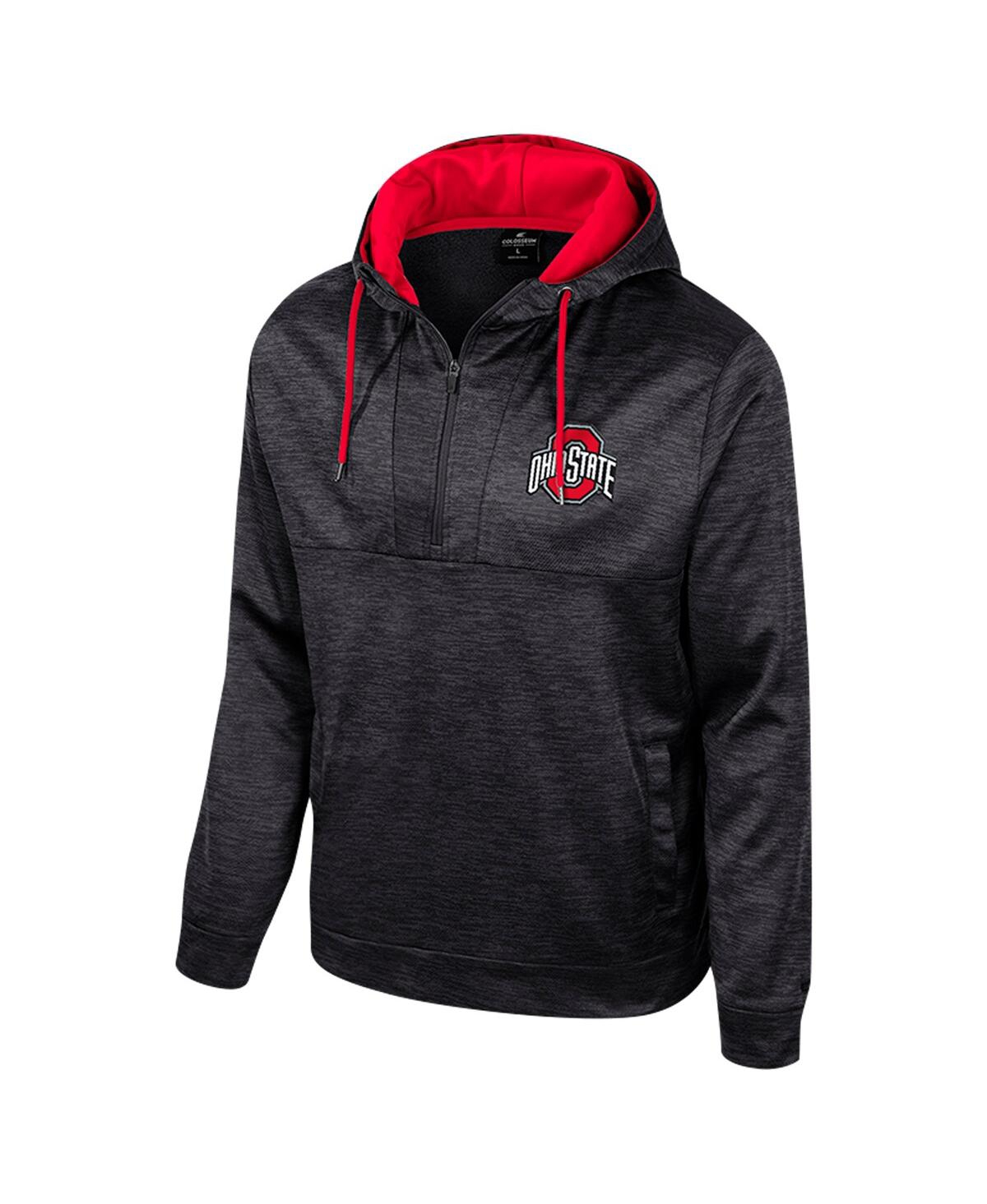 Colosseum Men's Black Ohio State Buckeyes Cypher Half-zip Hoodie In Black