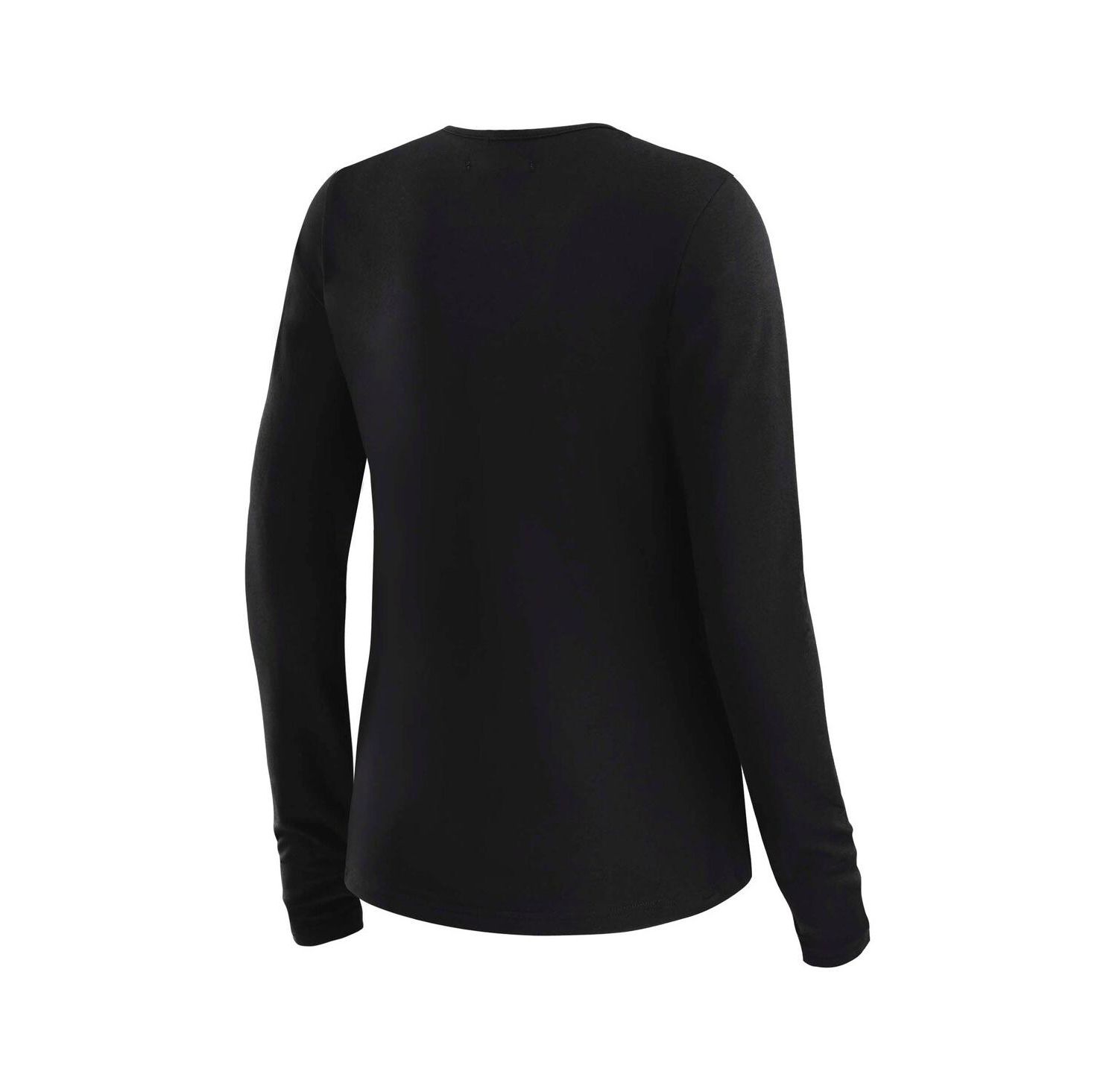 x Gracie Hunt Women's Black Baltimore Ravens Mesh Panel Long Sleeve T-Shirt
