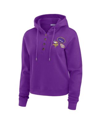 Women's Purple Minnesota Vikings Waffle Hoodie Pullover Top