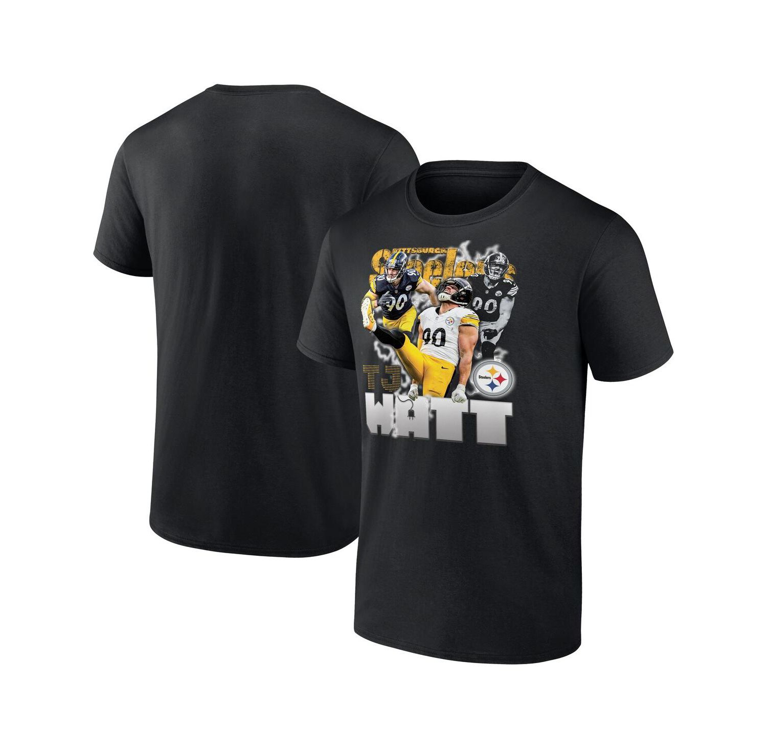 Men's T.J. Watt Black Pittsburgh Steelers Notorious Player Graphic T-Shirt