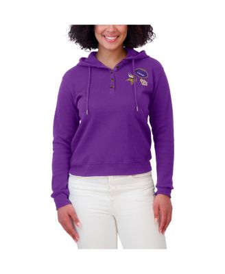 Women's Purple Minnesota Vikings Waffle Hoodie Pullover Top
