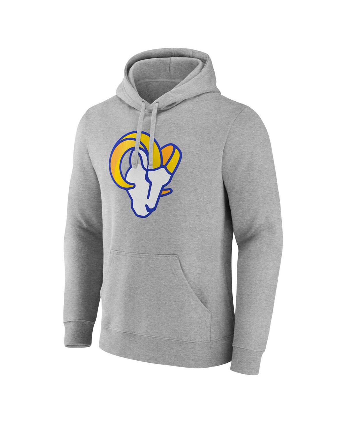 Fanatics Men's Heather Gray Los Angeles Rams Deliver Fleece Pullover Hoodie In Heather Gray