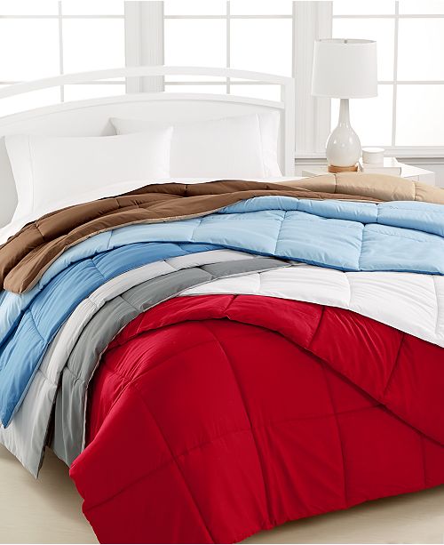 Home Design Down Alternative Color King Comforter In Red Reviews Comforters Fashion Bed Bath Macy S