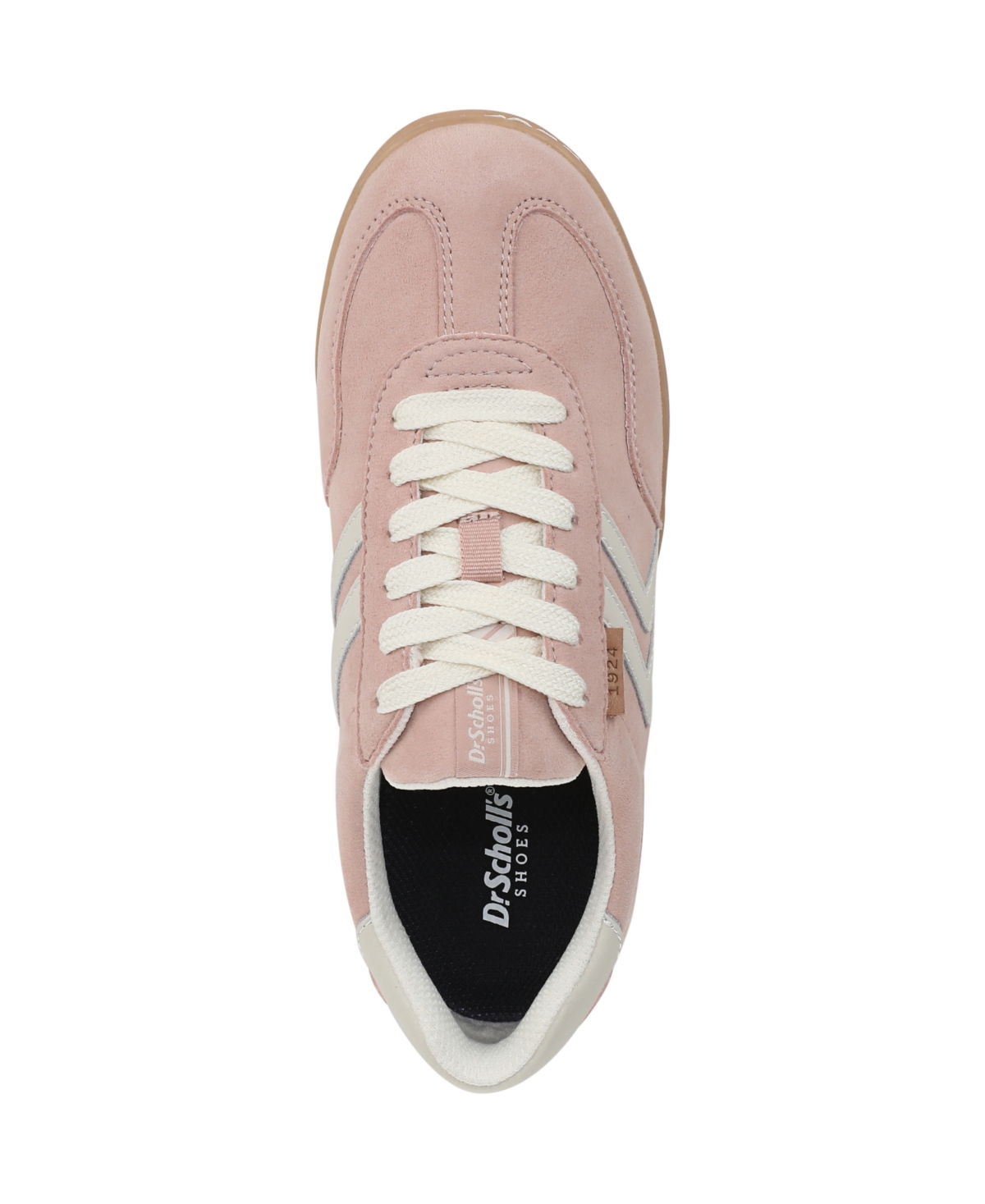 Dr. Scholl's Women's Rebel Sport Lace Up Sneakers In Blush,off White Suede,leather