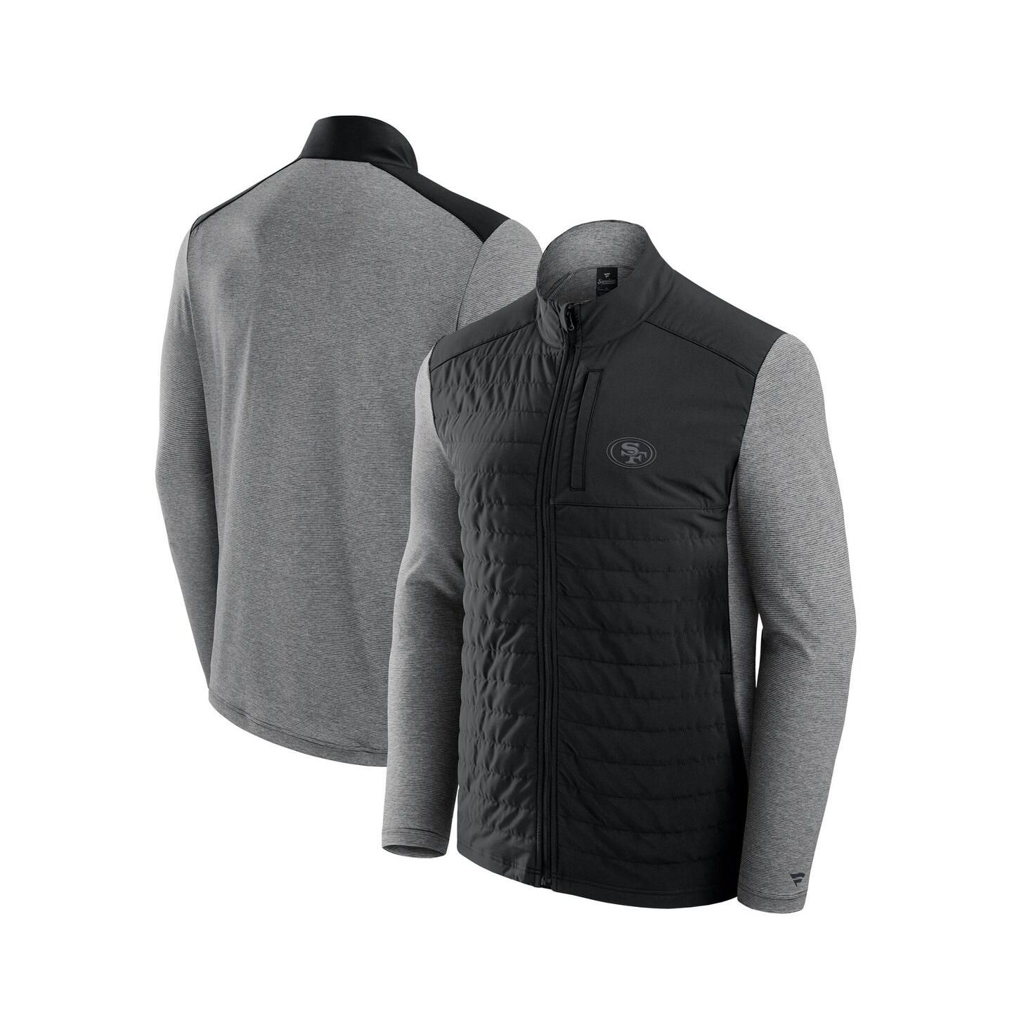 Куртка Fanatics Black/Heather Gray San Francisco 49ers Front Office Tonal Full-Zip — фото 1