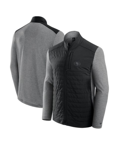 Женские куртки Fanatics Men's and Women's Black/Heather Gray San Francisco 49ers Front Office Tonal Full-Zip Jacket
