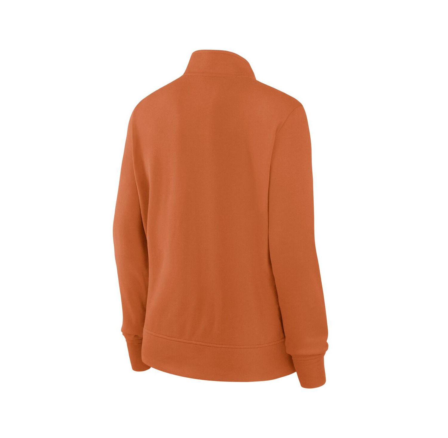 Women's Texas Orange Texas Longhorns Velocity French Terry Quarter-Zip Jacket