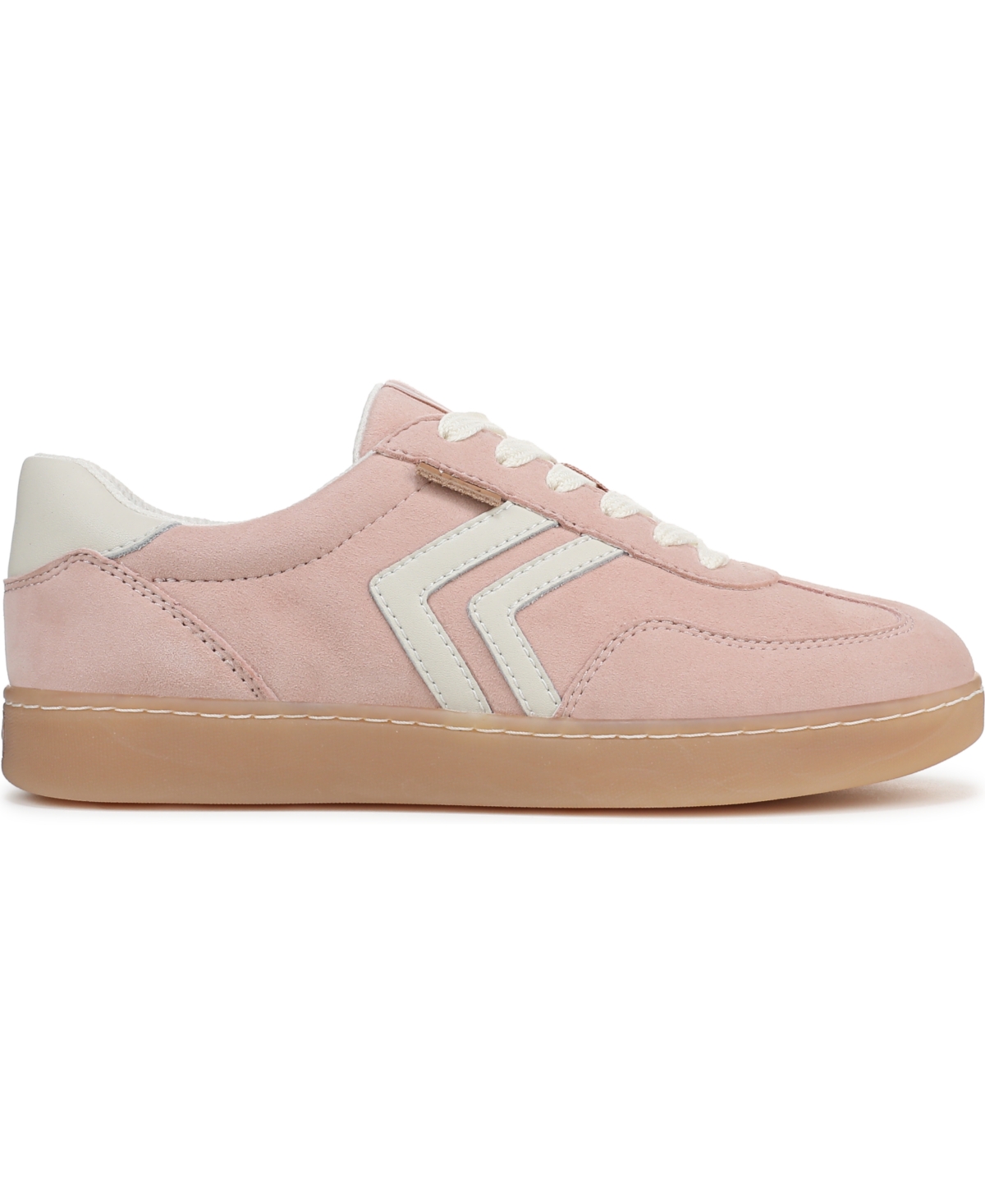 Dr. Scholl's Women's Rebel Sport Lace Up Sneakers In Blush,off White Suede,leather