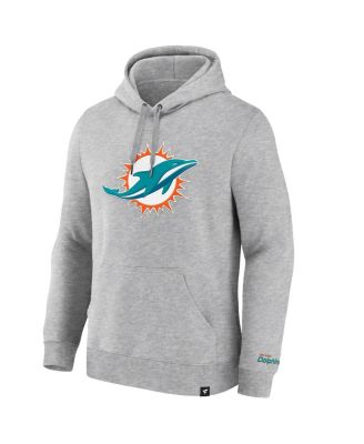 Men's Heather Gray Miami Dolphins Legacy Fleece Pullover Hoodie
