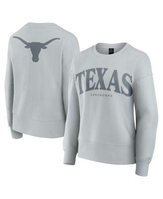 Fanatics - Women's Gray Texas Longhorns Supersoft Flow Fleece Pullover Sweatshirt