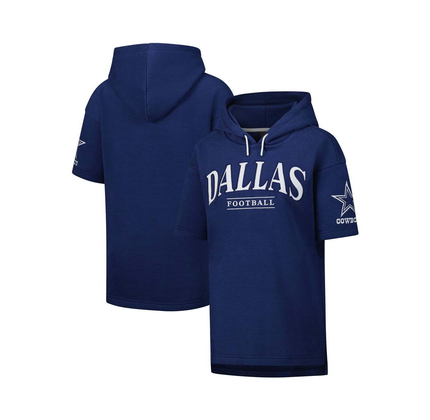 Men's and Women's Navy Dallas Cowboys Elements Ready Short Sleeve Pullover Hoodie