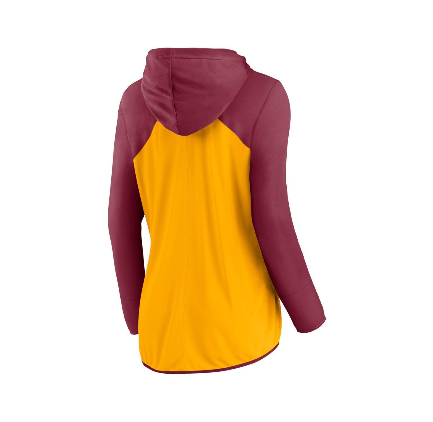 Women's Gold/Burgundy Washington Commanders Script Full-Zip Hoodie