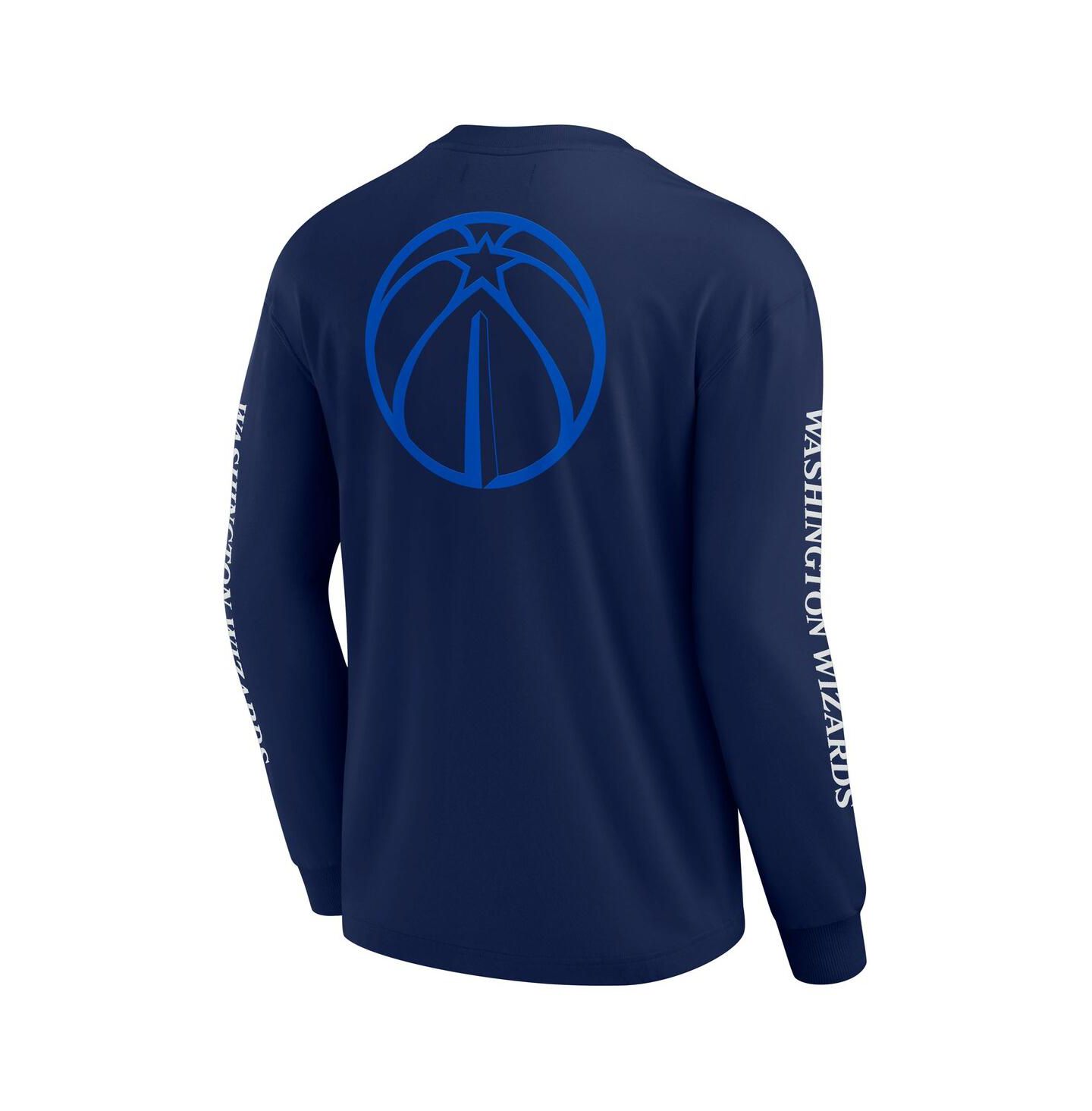 Мужская футболка Fanatics Navy Washington Wizards Elements Strive Long Sleeve — фото 3