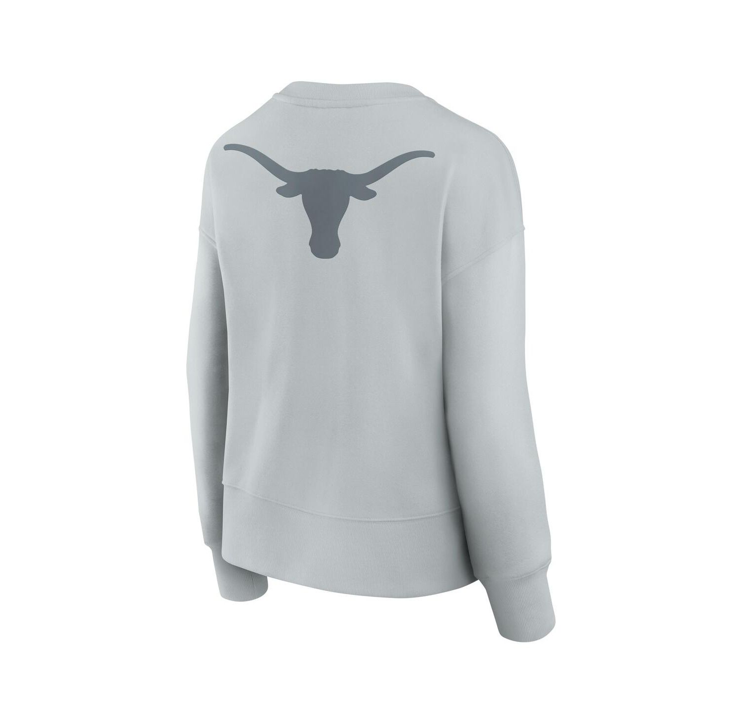 Women's Gray Texas Longhorns Supersoft Flow Fleece Pullover Sweatshirt